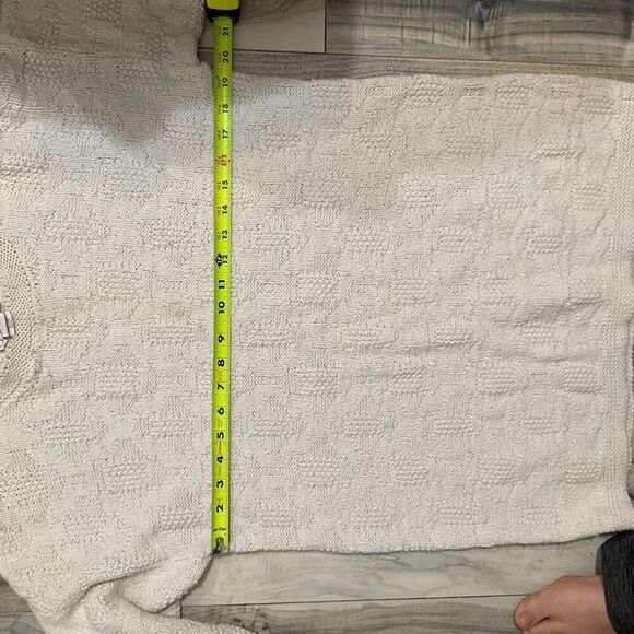 Cherokee knit sweater heavy made in the USA white/cream size small - Picture 6 of 8